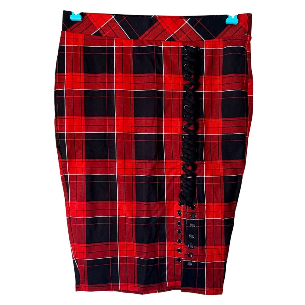 Torrid Skirt Red and Black Plaid Size 1X